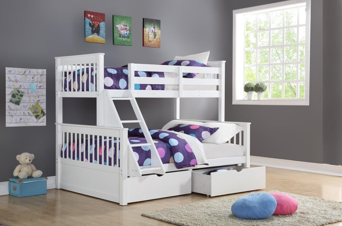 Kiwi Triple Bunk Bed in White Kids Beds Only