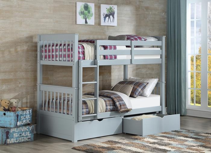 Kiwi Grey Bunk Bed