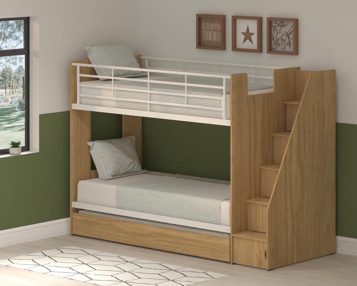 Ollie Oak Bunk Bed & Guest Bed Kids Beds Only