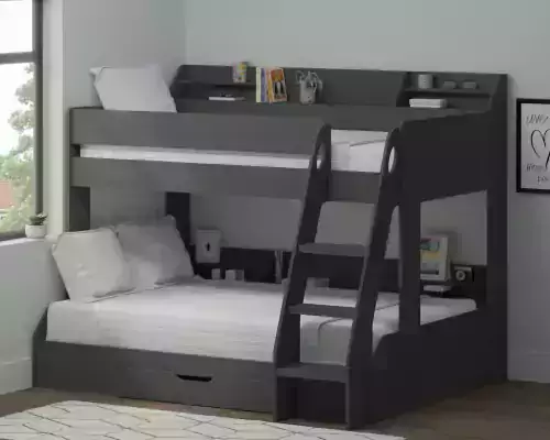 Zula Orion triple Bunk Bed in Anthracite