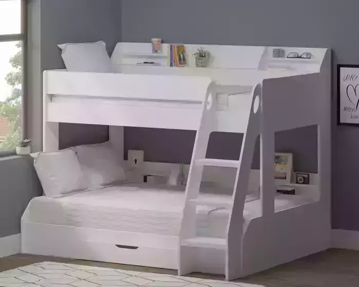 Zula Orion White Triple Bunk