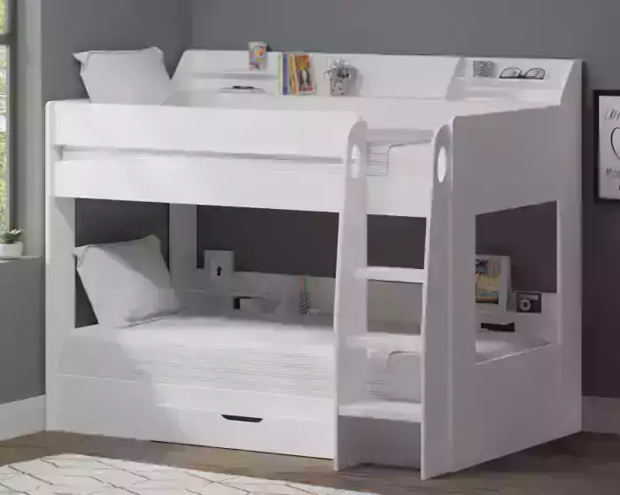 Zulu Orion White Bunk Bed Kids Beds Only