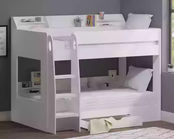 Zulu Orion White Bunk Bed Kids Beds Only