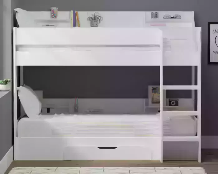 Zulu Orion White Bunk Bed Kids Beds Only