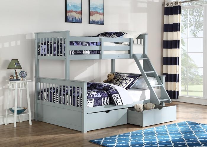 Kiwi Grey Triple Bunk