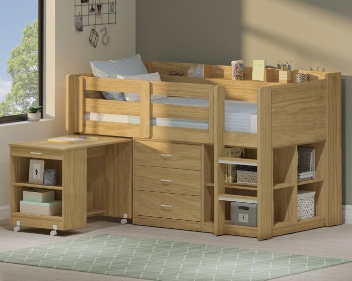 Finley Oak Midsleeper Bed