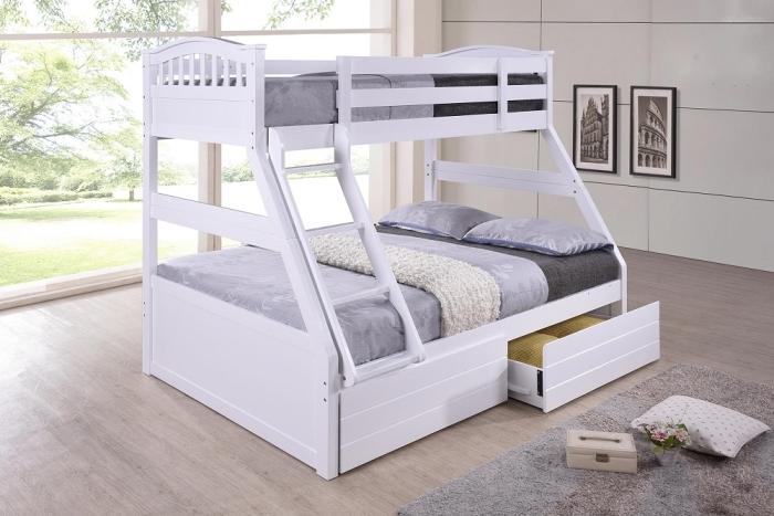 Pisa White Triple Bunk