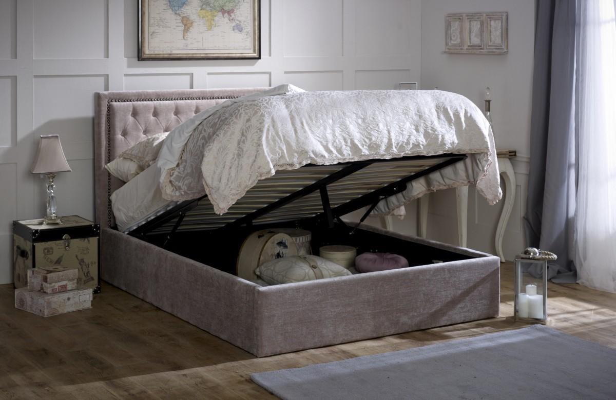 Rhea Fabric Storage Bed