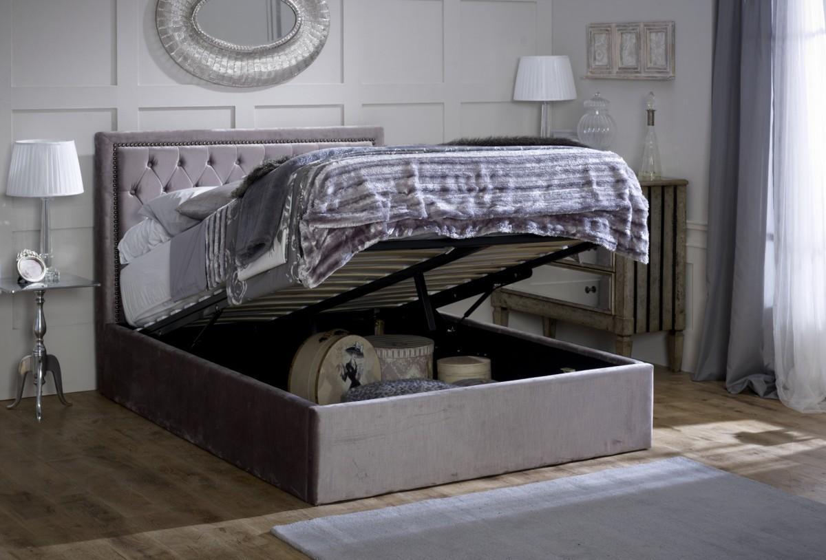 Rhea Fabric Storage Bed