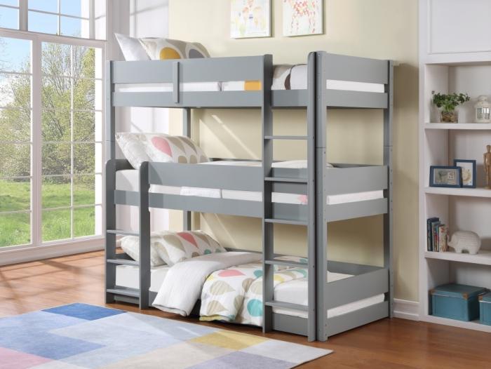 Trident Grey Triple Bunk