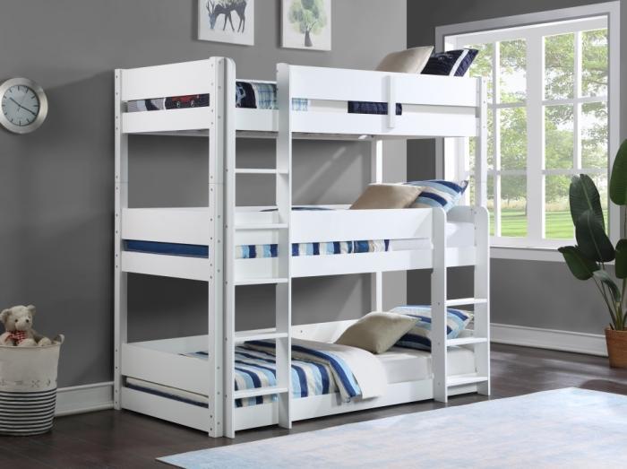 Trident White Triple Bunk