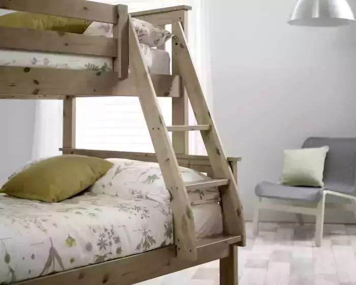 Carra Pine Triple Bunk Bed Ladder