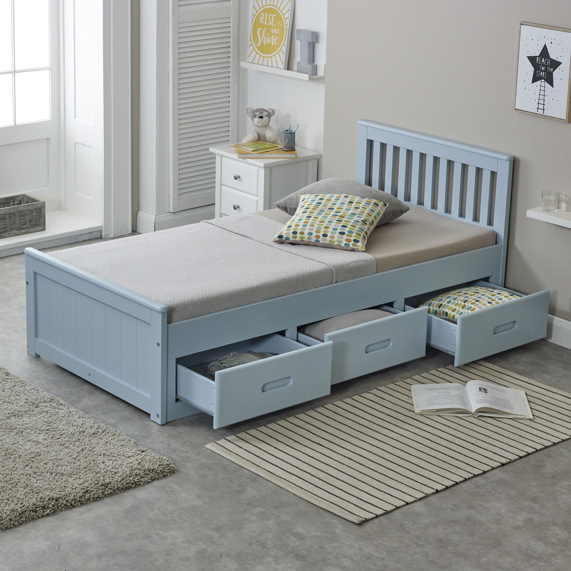 Mission white deals wooden storage bed