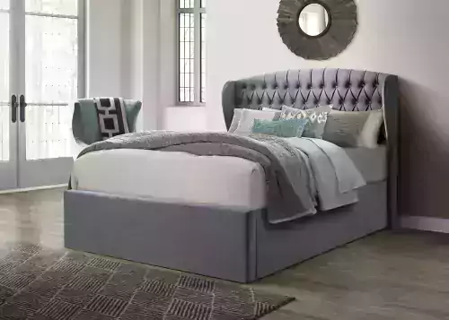 Warwick Grey Fabric Ottoman Bed